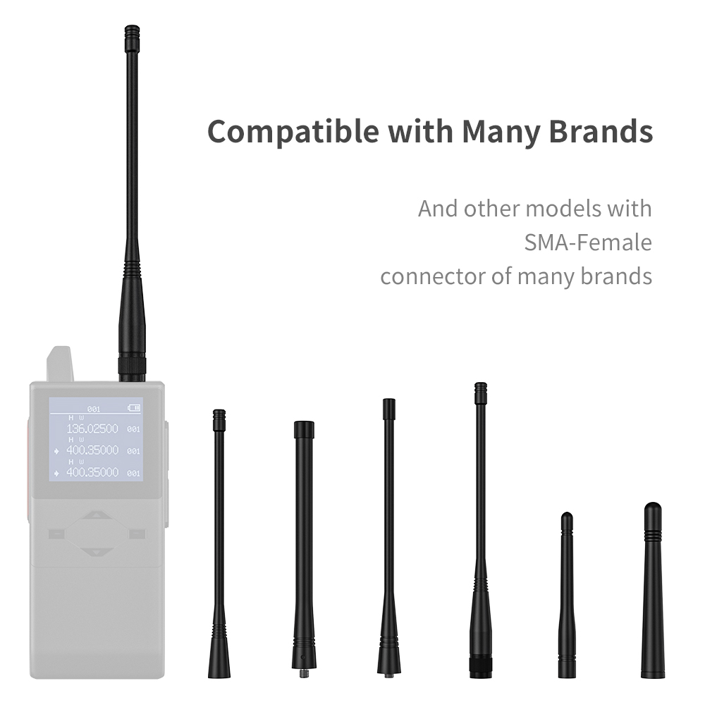 Multiband VHF UHF Dual Band Walkie Talkie TW UHF Radio Antenna with BNC Male Connector