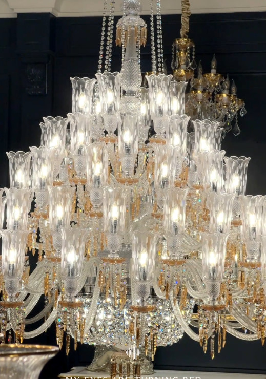Luxury France Style Chandeliers With Champagne Pendants