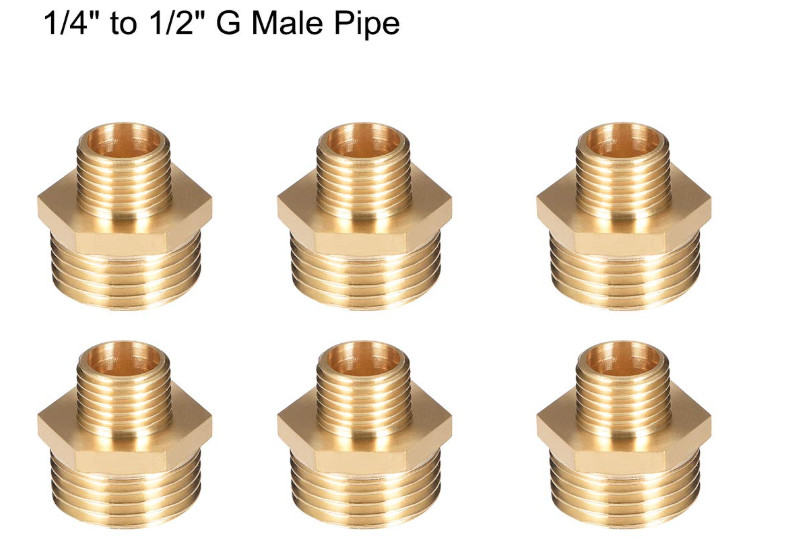 Lead Free G 1/4 Inches X G 1/2 Male Brass Blow Out Plug