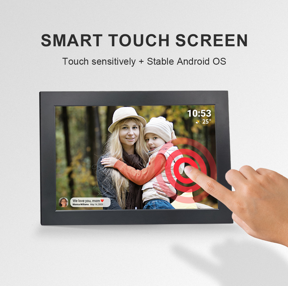 10.1 Inch Frameo App Digital Picture Frame Multi-User Touch Screen Share Photos Videos