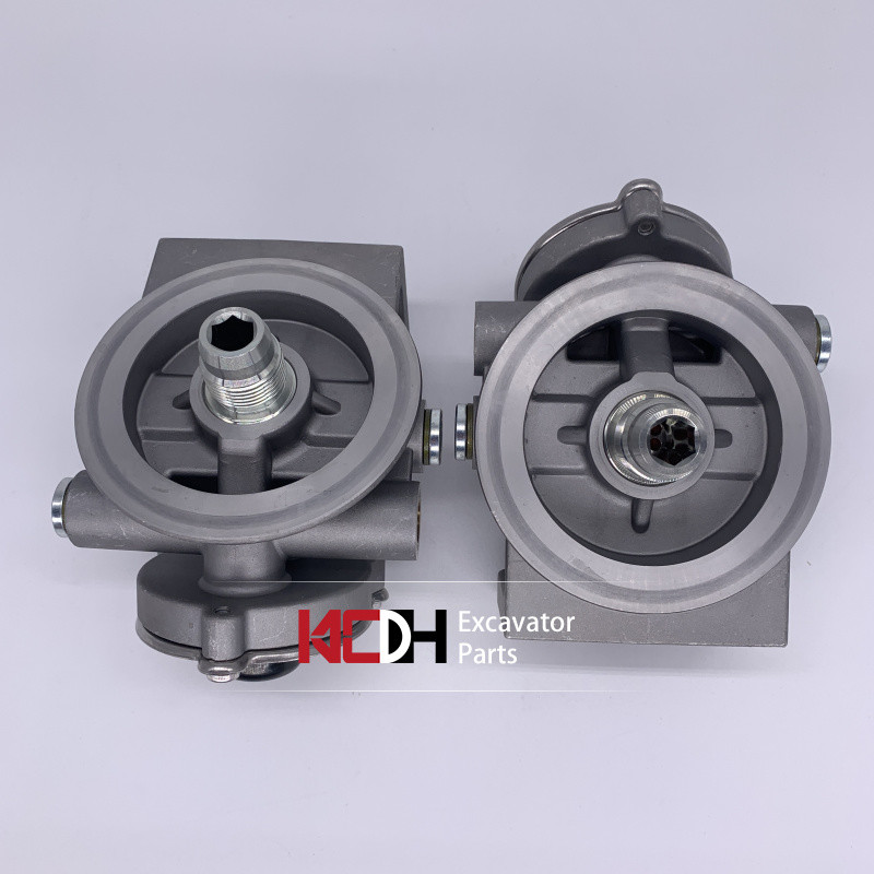fuel filter aluminum base assembly for Hyundai Kobelco excavator 23390-E0010 fuel water separator base R90T R90P