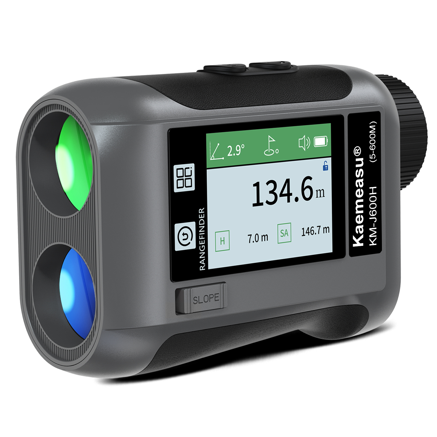 J600m Laser Rangefinder Rechargeable Fast Read Laser Distance Meter LCD Screen Memory Storage Portable Design