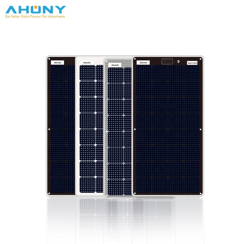 130W Flexible IBC Walkable Solar Panel Semi Rigid solar cell panel 220v pv modules For RV Ocean Roof Batteries