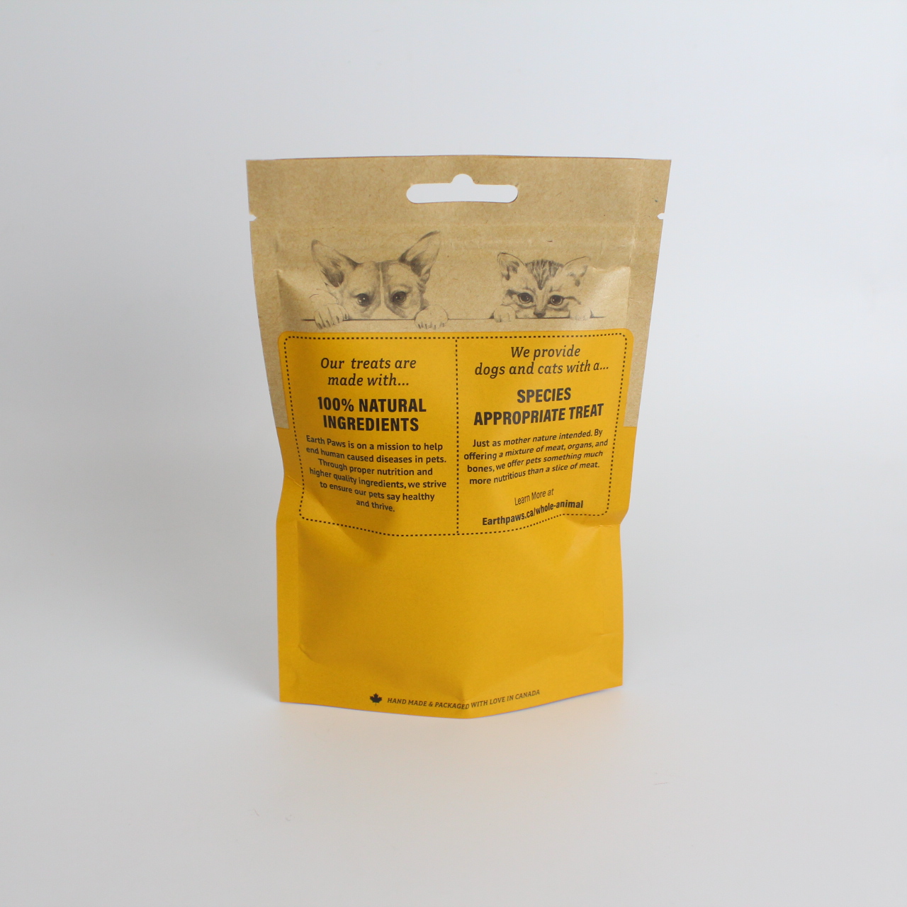 Digital Printing Kraft Paper Pouch Zipper Bag With Euro Hole