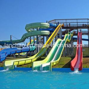 China Freefall Double Lane Water Slide LANCHAO-WS21 For Theme Aqua Park on sale