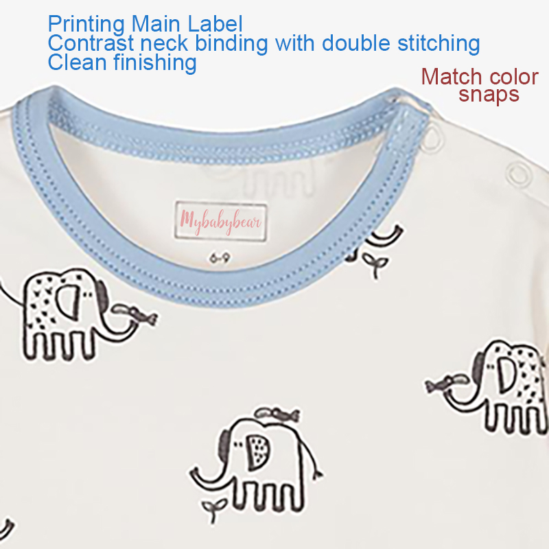 Summer baby boys girls clothing sets customized printing color Organic Cotton Baby Clothing Baby Clothing Sets