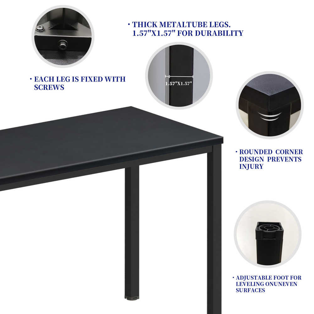Multi function Rectangular Home Office Computer Table 29.5inch height 39.24lbs