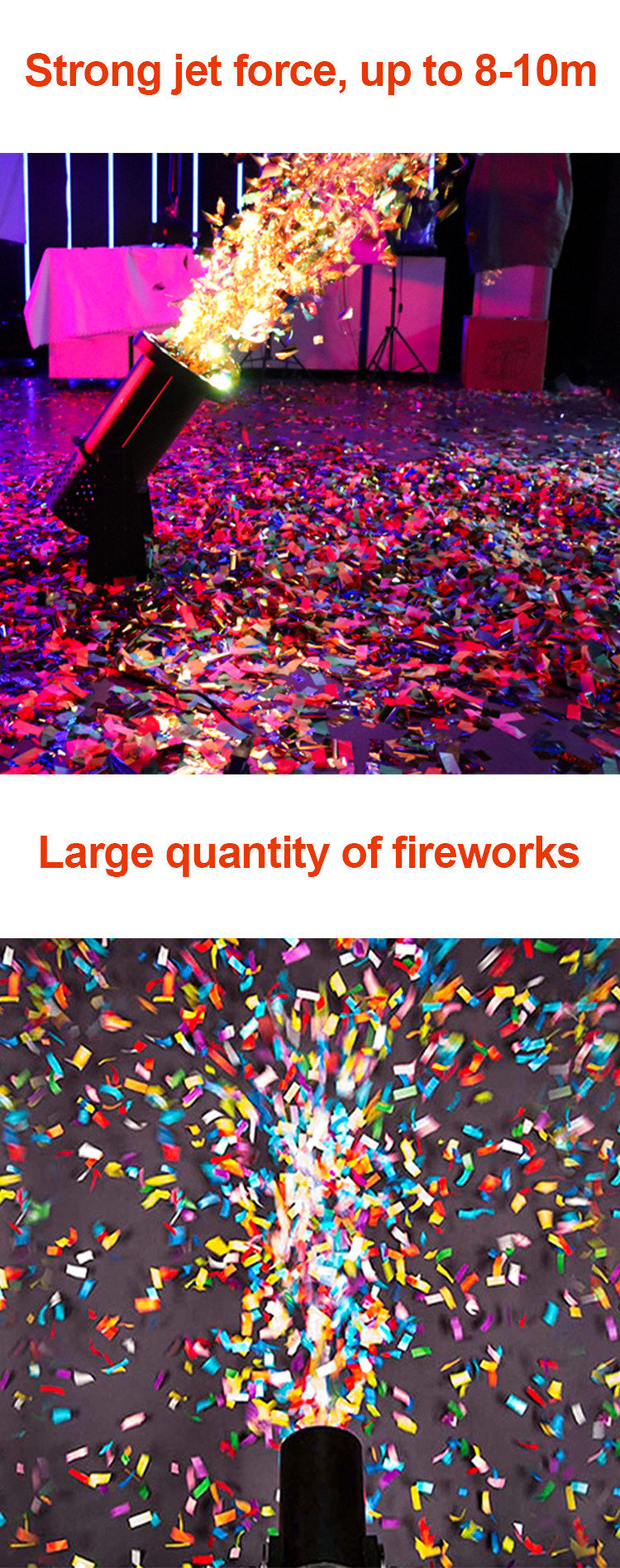 AC110V Confetti Making Machine Co2 Paper Blaster For Stage Wedding Show
