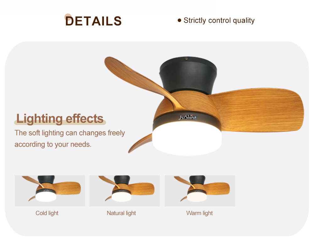 110-240V/50Hz-60Hz Decorative LED Ceiling Fan with Water Transfer Color Blades and Lights