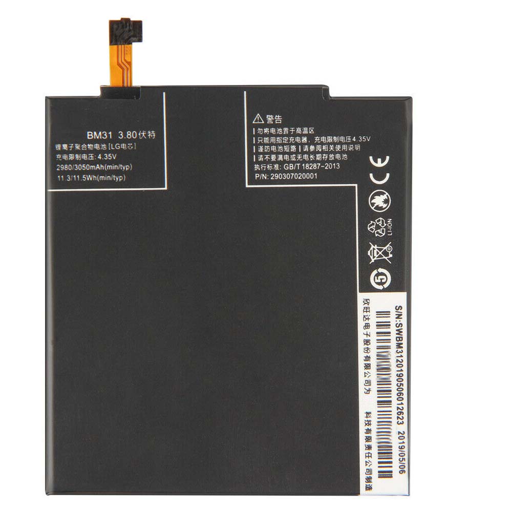 Authentic Smart Phone Battery Xiaomi Mi 3 BM31 Battery 3050mAh Mobile Phone Batteries Factory