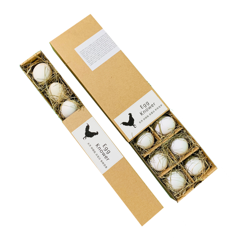 Customized Paper Egg Packaging Boxes for 12 Holes Stackable Chicken Ostrich Gift Drawer