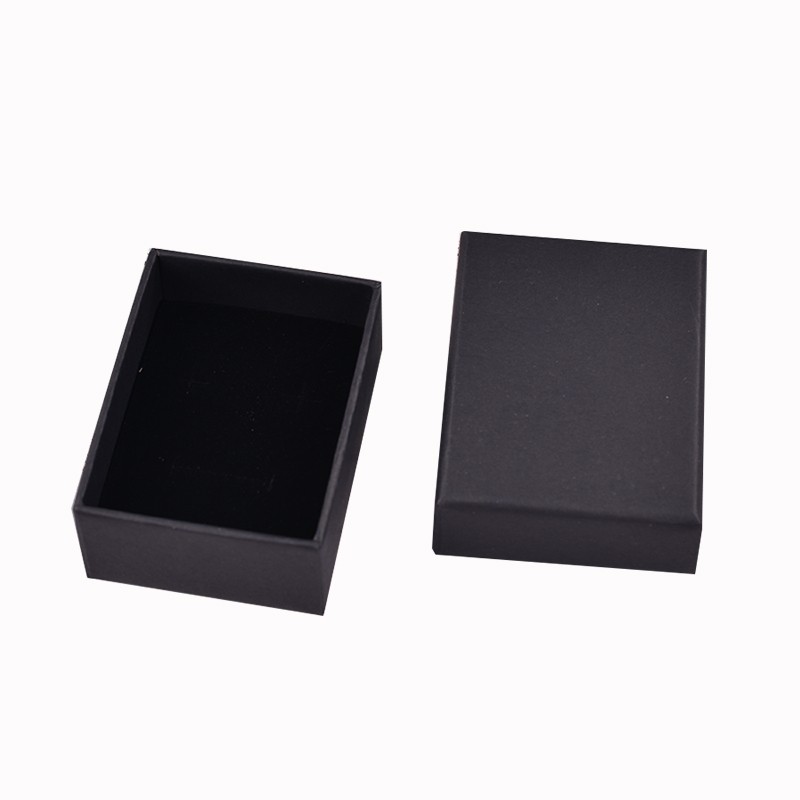 Eco Friendly Recycled Gift Packaging Black Brown Kraft Paper Jewelry Boxes
