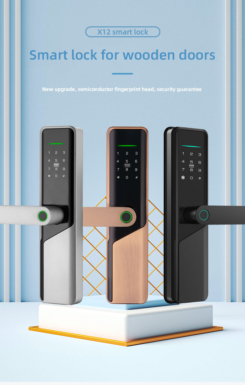 6V Wireless Door Lock Intelligent Wifi Deadbolt Door Lock For Home