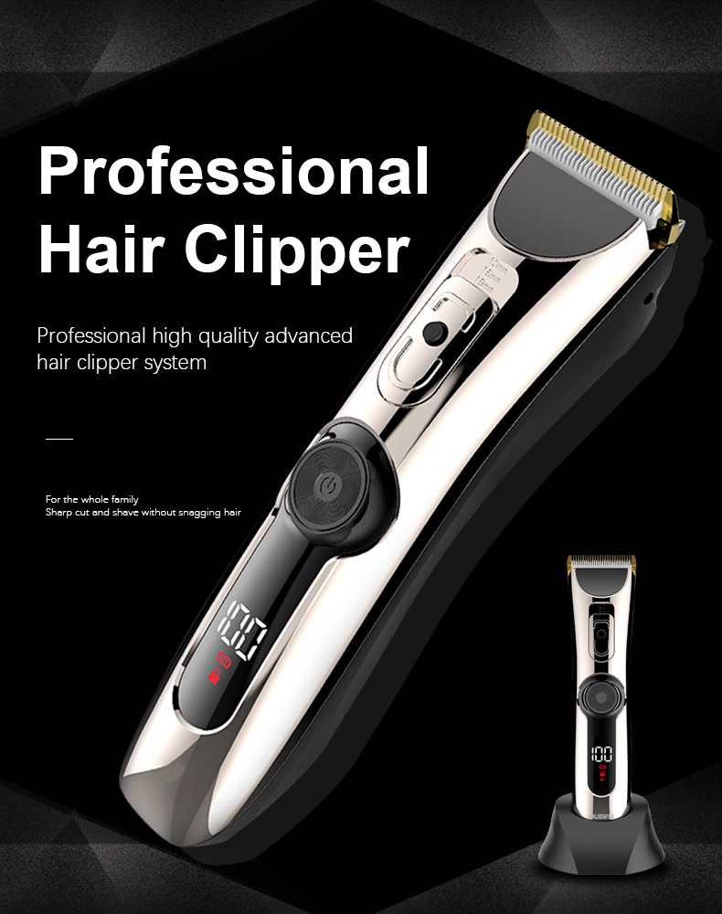 2200mAh Electric Hair Trimmer , 100v-240v Waterproof Clippers Rechargeable