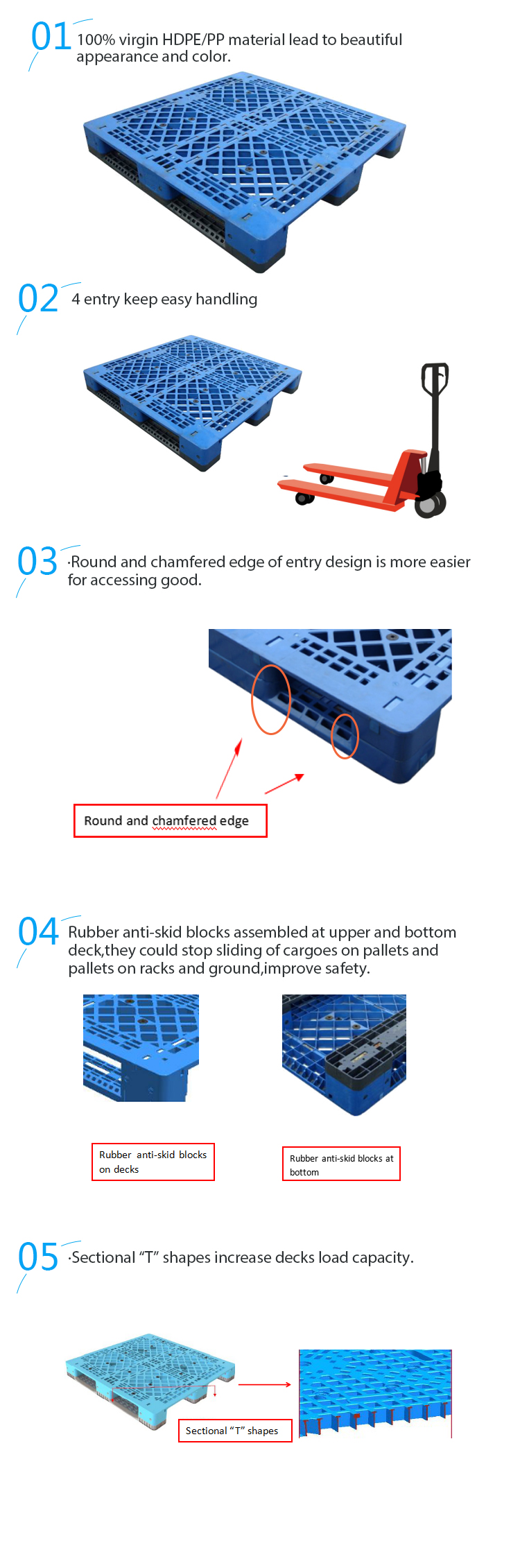 Stacking steel reinforced plastic pallet palette 1200x1200