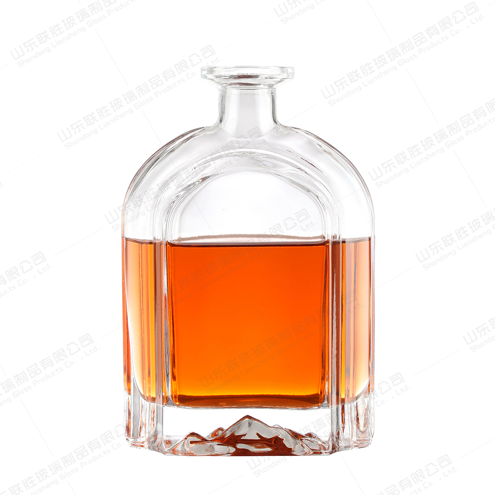 Glass Wine Bottle with Hot Stamping Surface Handling and Customized Color