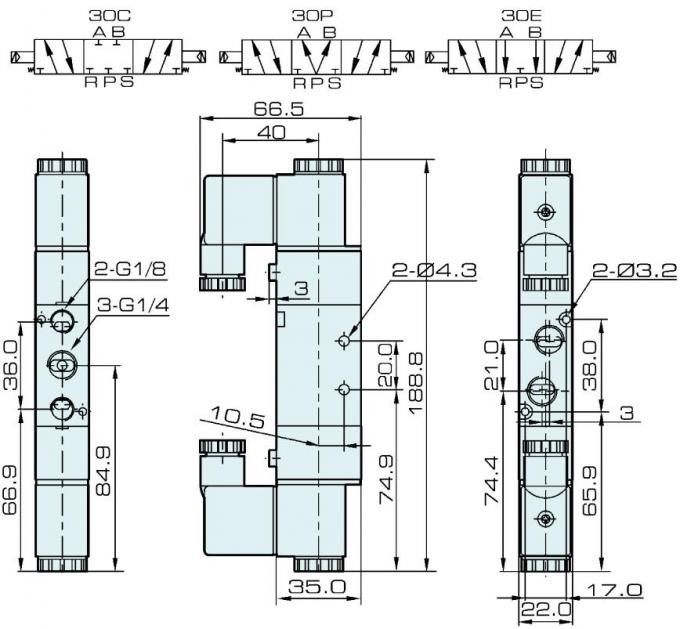 4V230C-08 Electromagnetic Valve AIRTAC For Precise Fluid Regulation 5 port 3 position