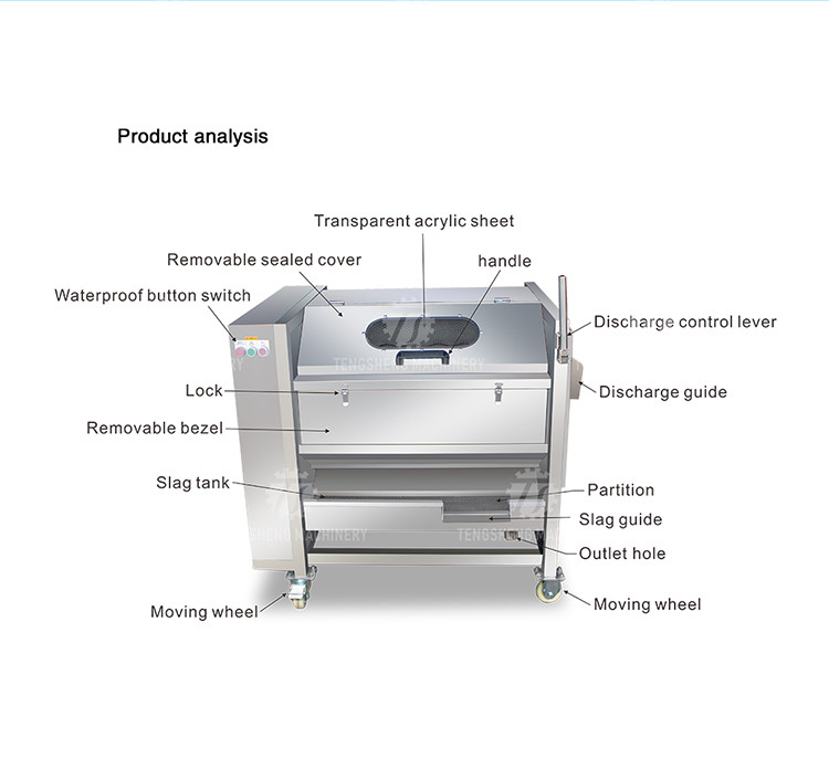 180KG Manufacturers R & D large, medium and small brush cleaning machine automatic sea cucumber cleaning machine