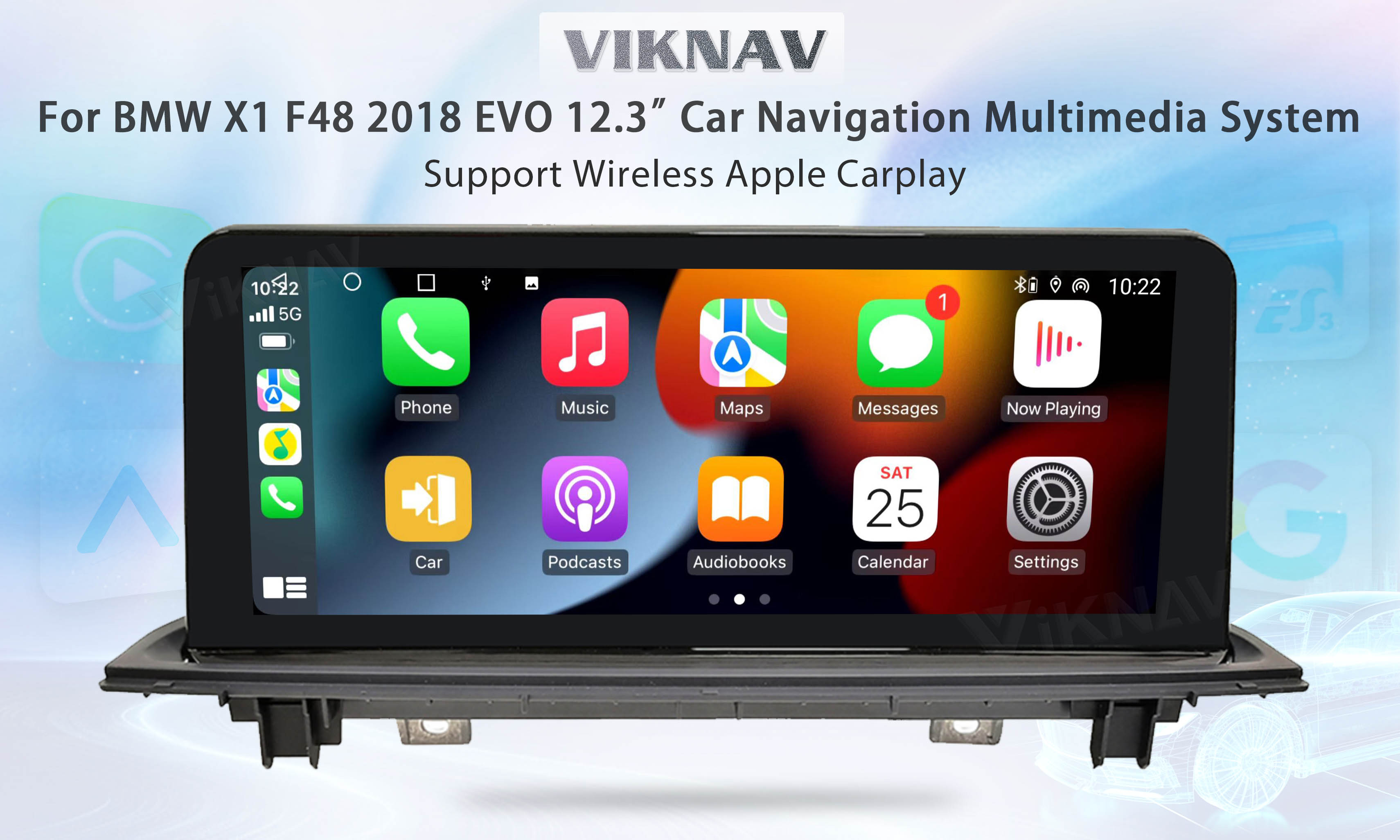 Wireless 12.3 Inch auto android head unit Radio For BMW X1 F48 2018 EVO System Multimedia Player