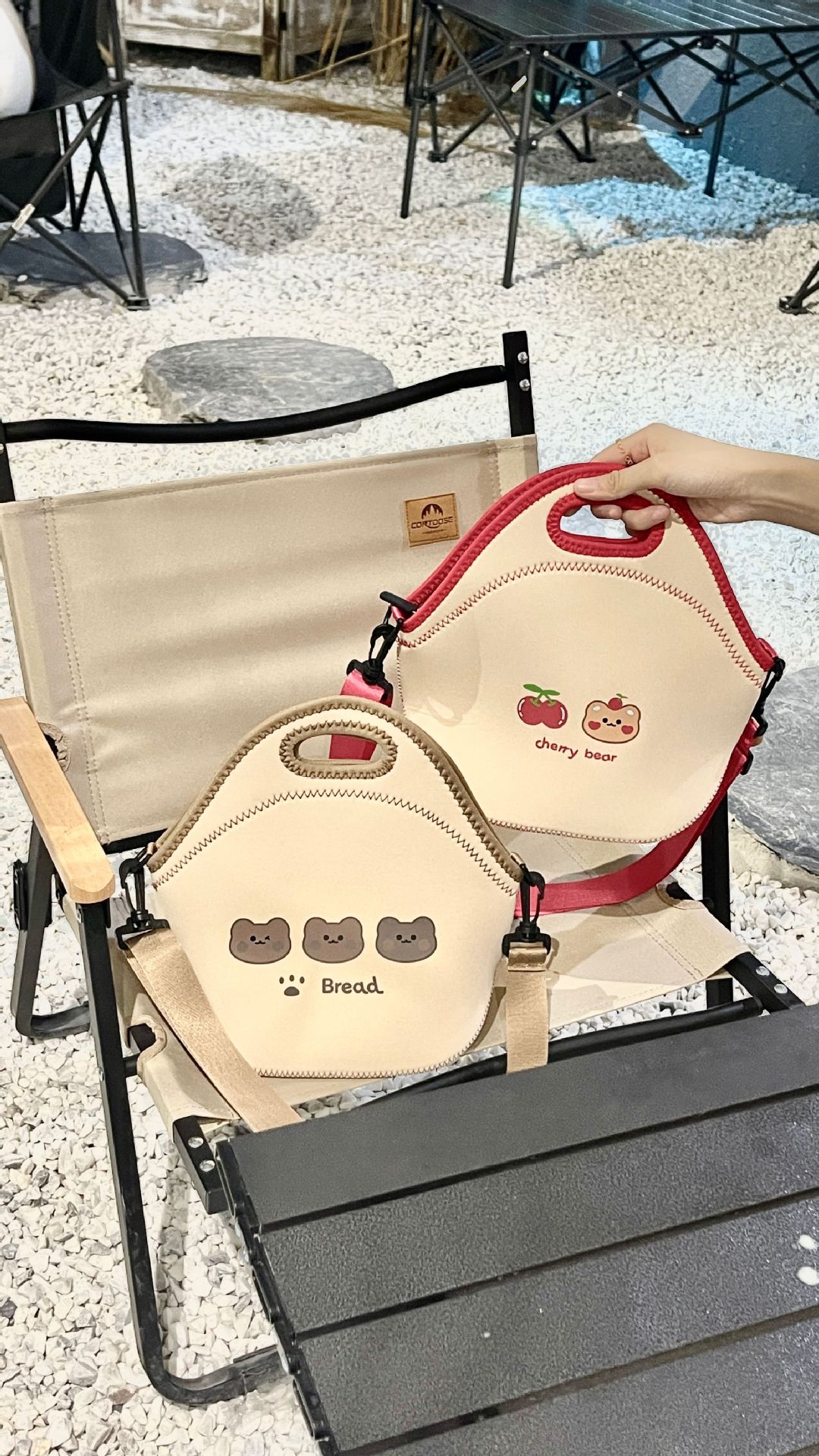 Cartoon Stroller Pattern Medium Shoulder Mommy Maternity Bag Waterproof Mother Bag