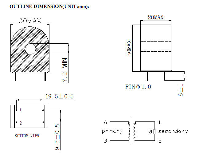 Metal Case Industrial Current Transformers , Epoxy Resin Digital Current Transformer