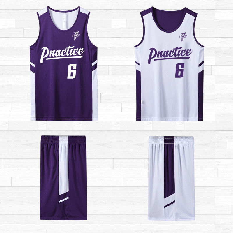 Polyester Material Uniforms Quick-drying Youth blank set logo adding customize Basketball Uniforms basketball jersey