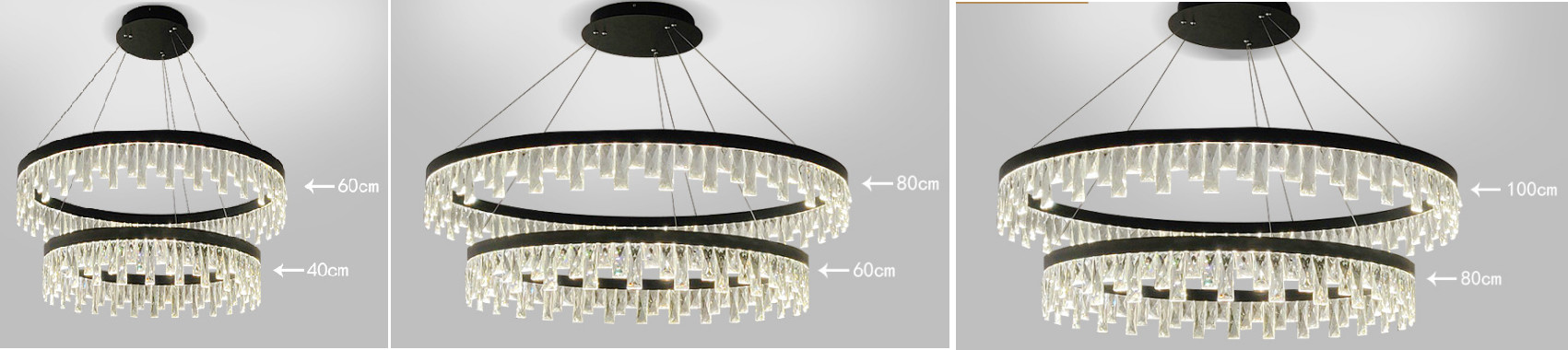 Round Ring Adjustable Multi Light Chandelier For Foyer Decoration