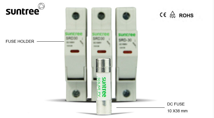 Suntree IP20 Din Rail 1000V 15A DC Fuse Holder