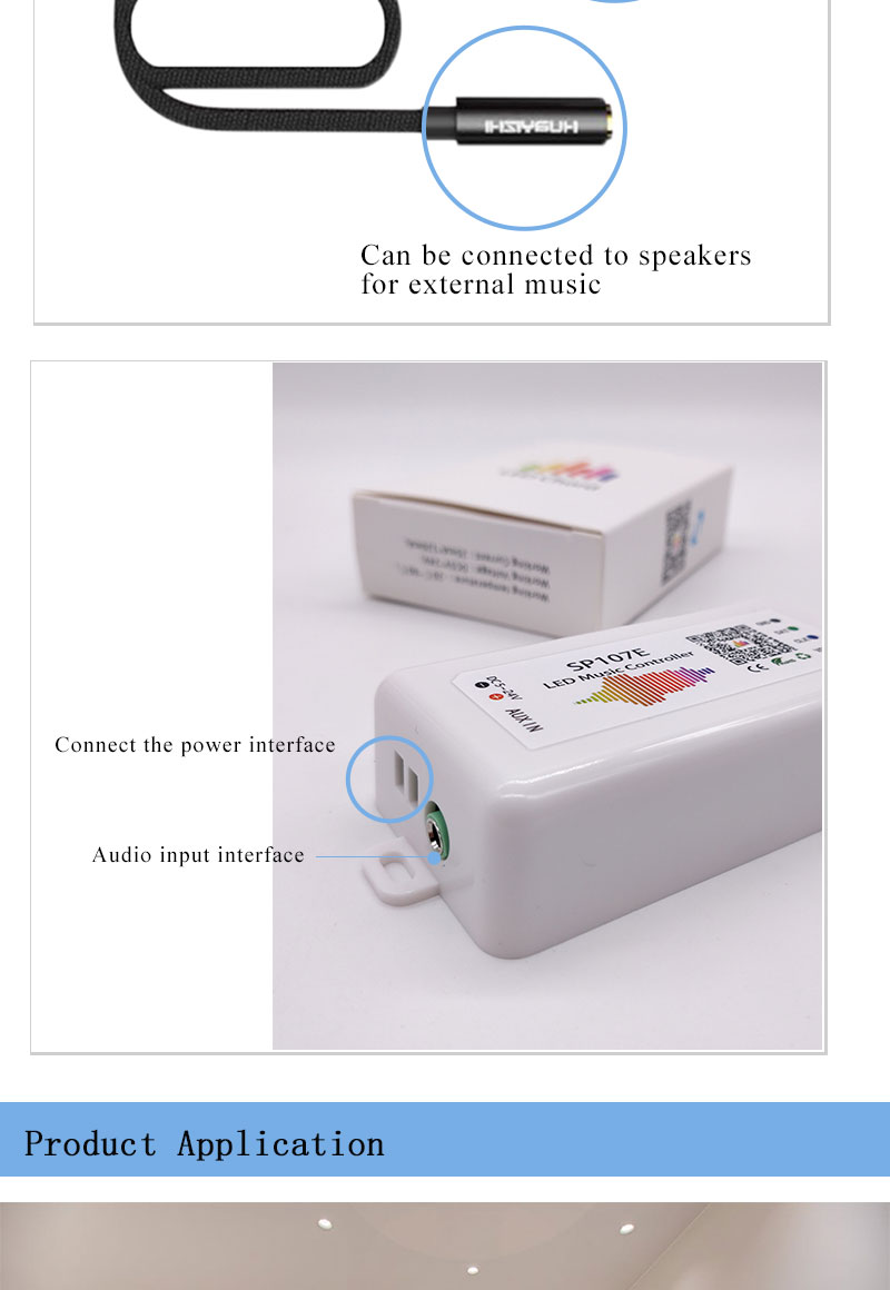 Smart SP107E LED Music Controller BT Music Symphony For Full Color Light