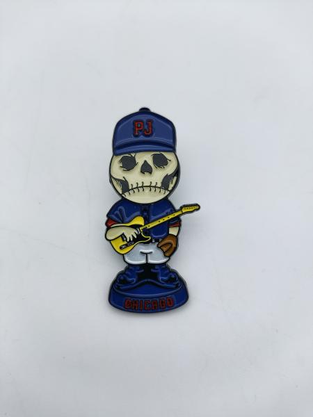 decorations Metal Brooch Pin ODM Available Skeleton guitarist Themed