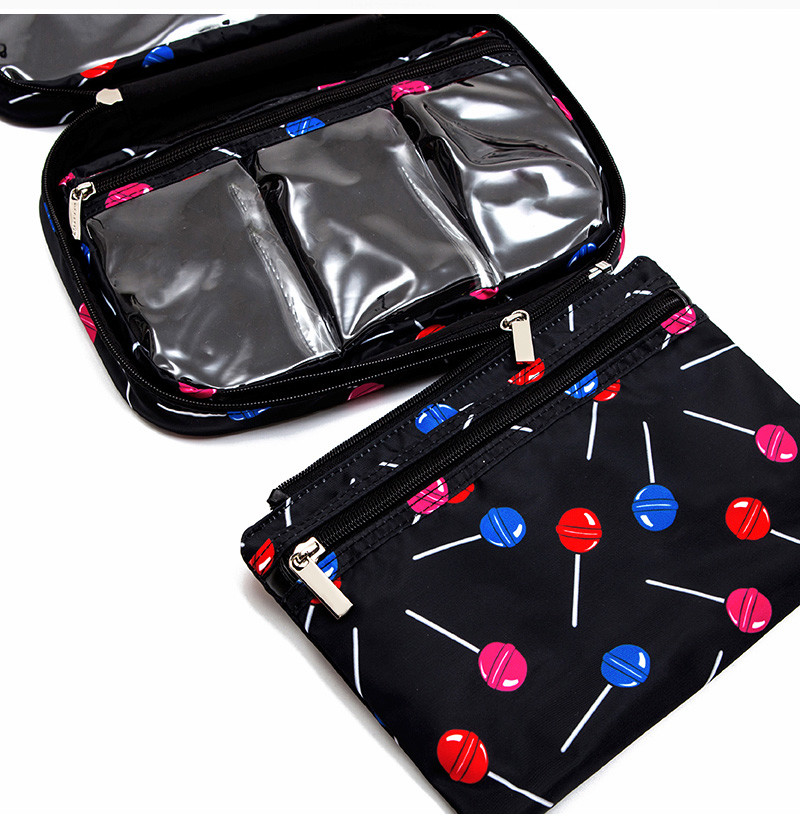 Black Folding Portable Travel Cosmetic Hanging Toiletry Bag