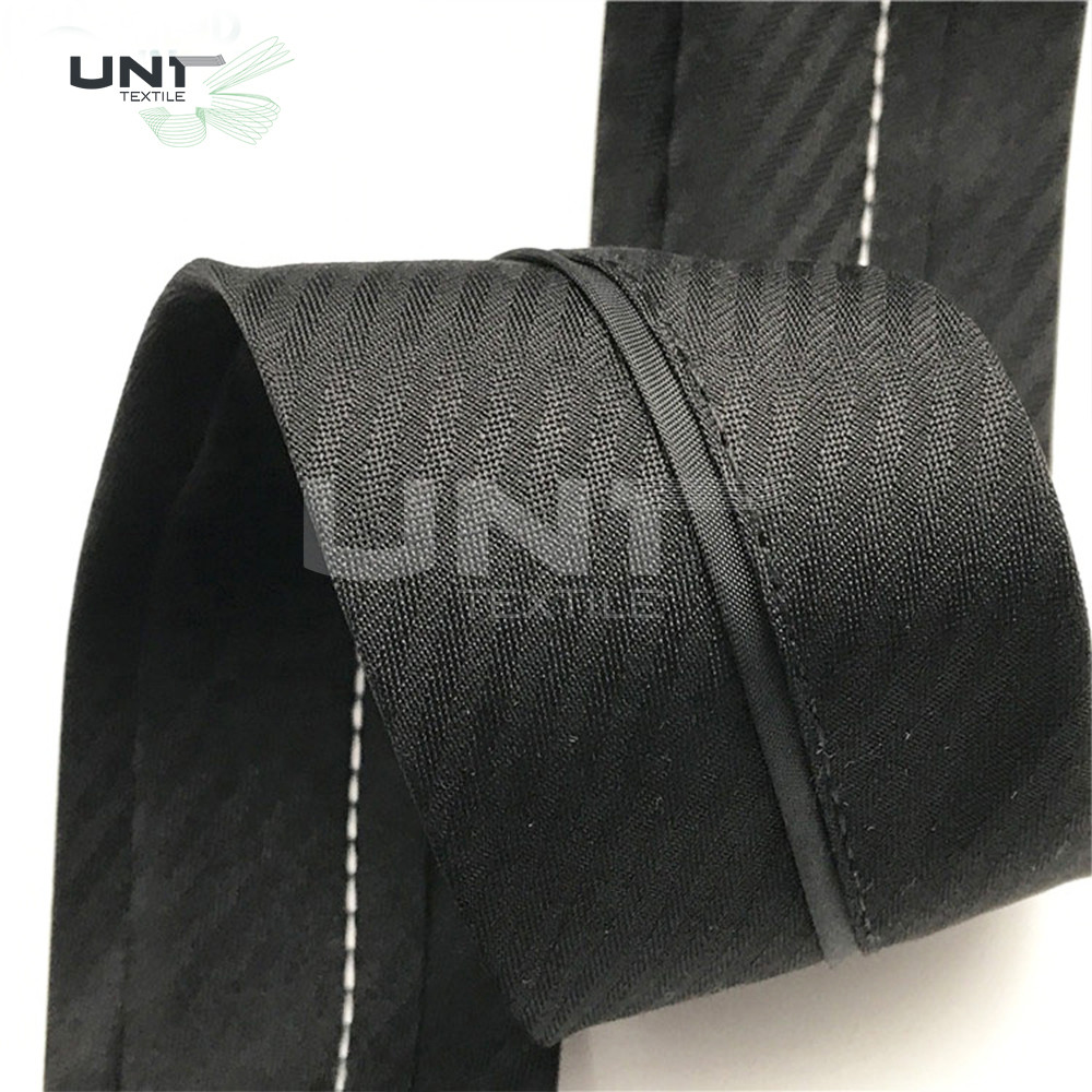 White And Black Woven Waistband Herringbone Waistband Lining For Trousers And Suit Pants
