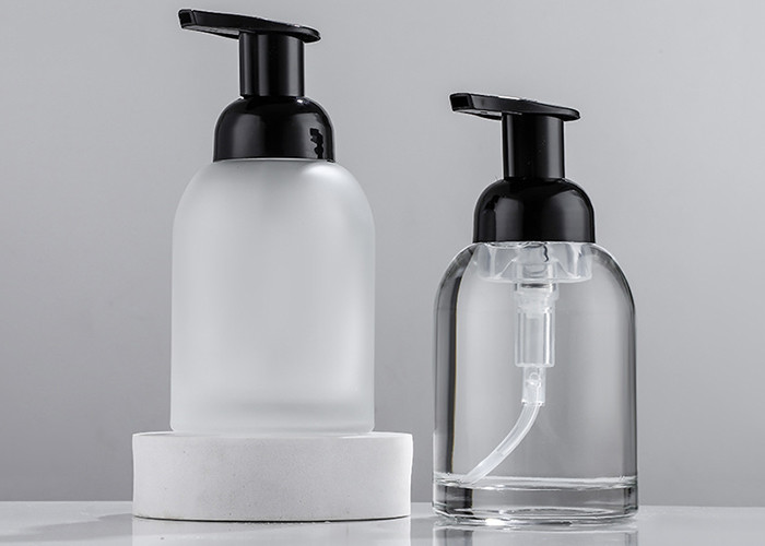 250ml 375ml Glass Cosmetic Soap Foam Pump Bottle Recyclable