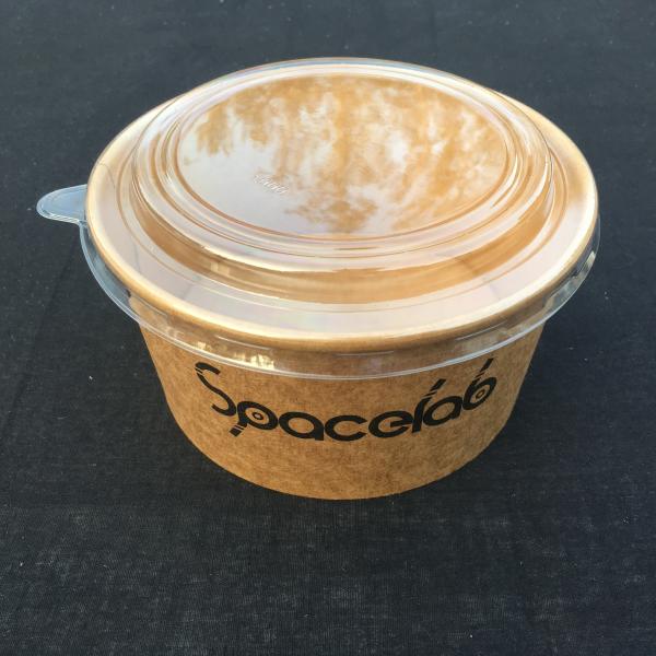 1100ml 32oz Kraft Paper Soup Bowl Food Grade Biodegradable Eco Paper Food