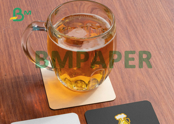 Good Absorbent Material 390gsm Beer Mat Board 0.7mm For Paper Coasters
