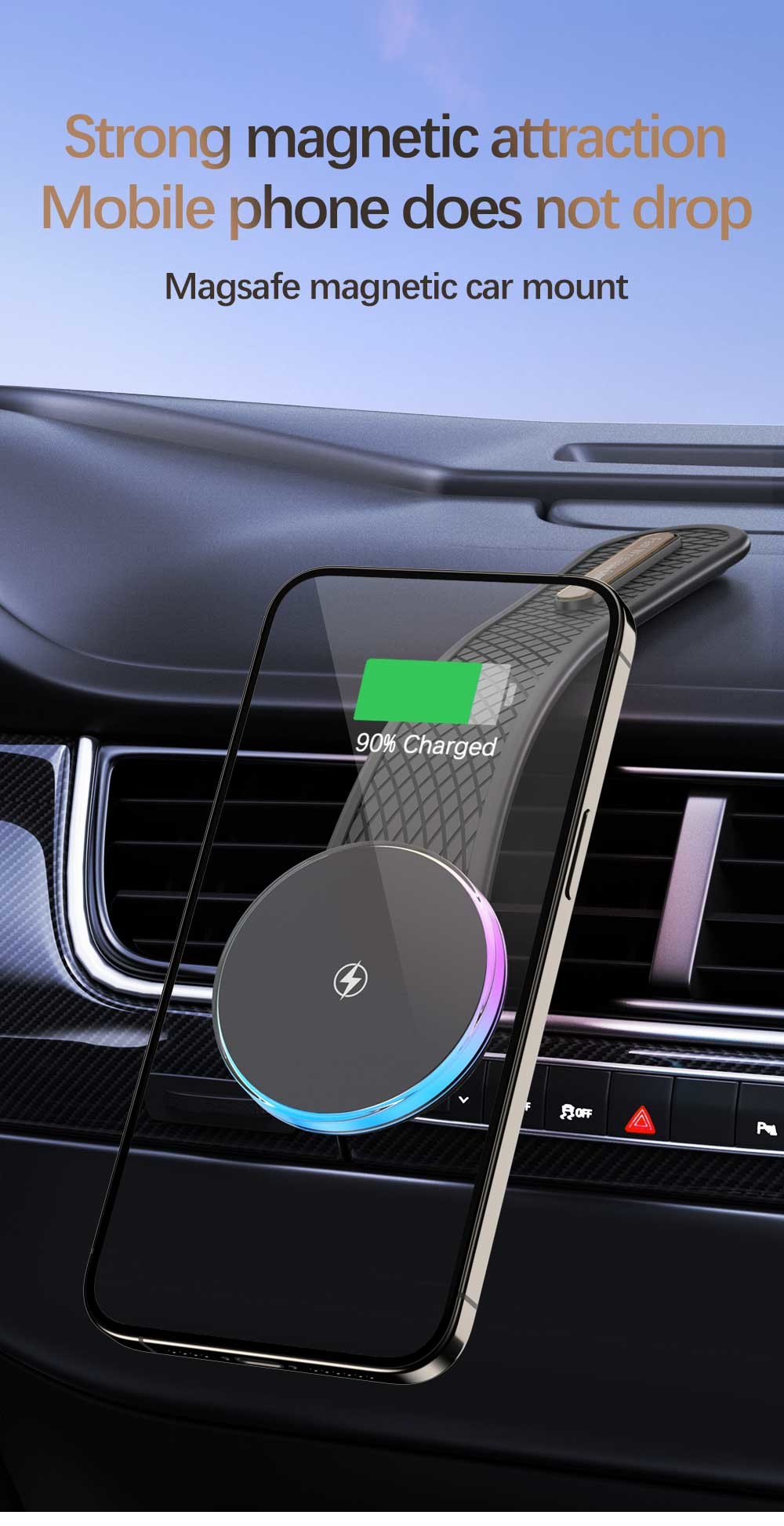 Magnetic Suction Type Vehicle-Mounted Wireless Charger for Stable Charging on the Go