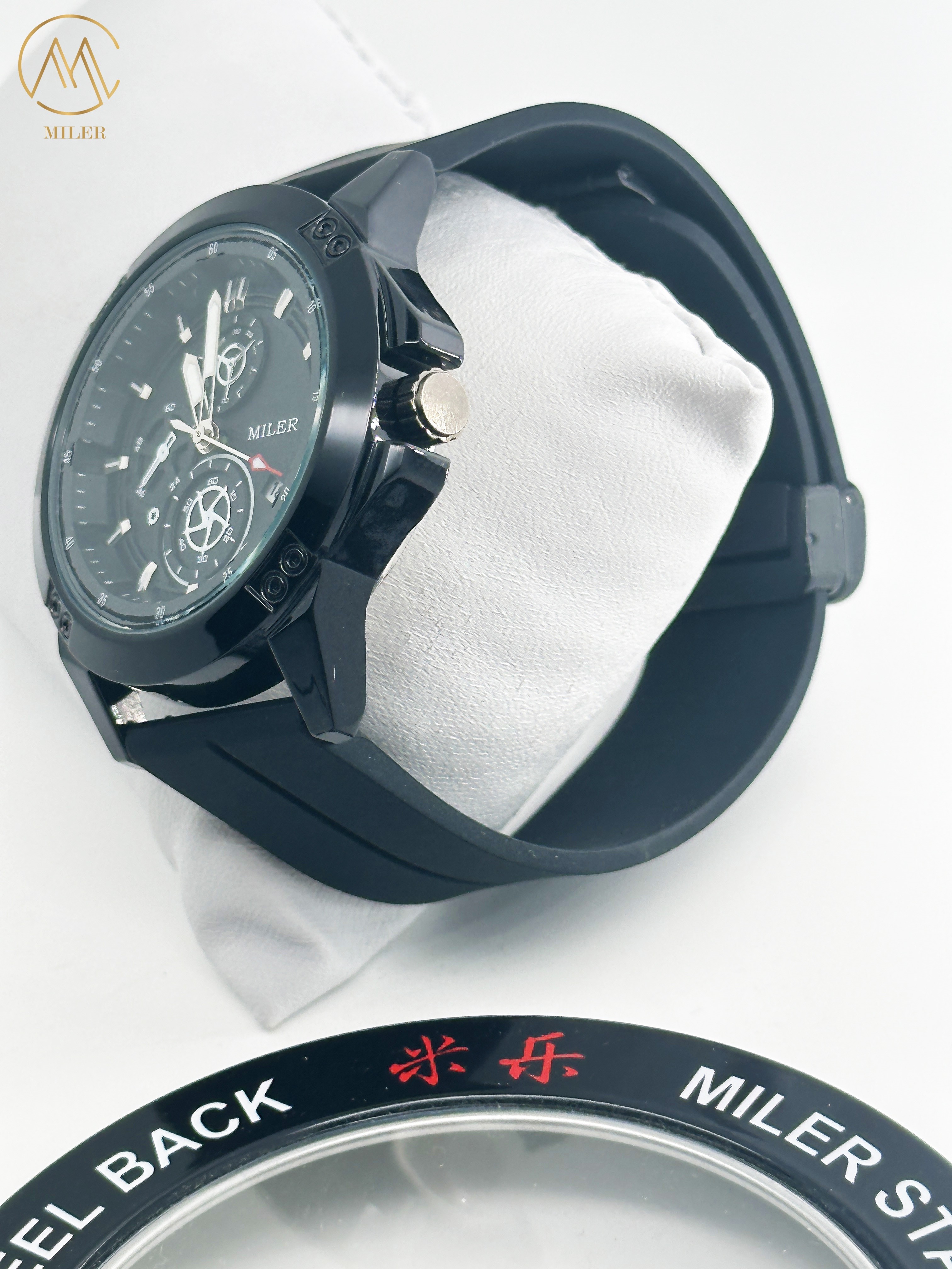 MILER Watch 1005 Sports Silicone Band Calendar 3ATM Waterproof Watch Quartz Movement