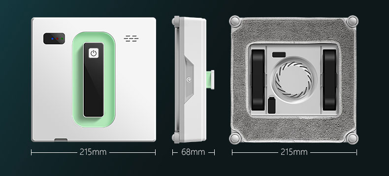 500 MAh Battery Huidi High Capacity Commercial Robot Vacuum Cleaner for Glass Cleaning