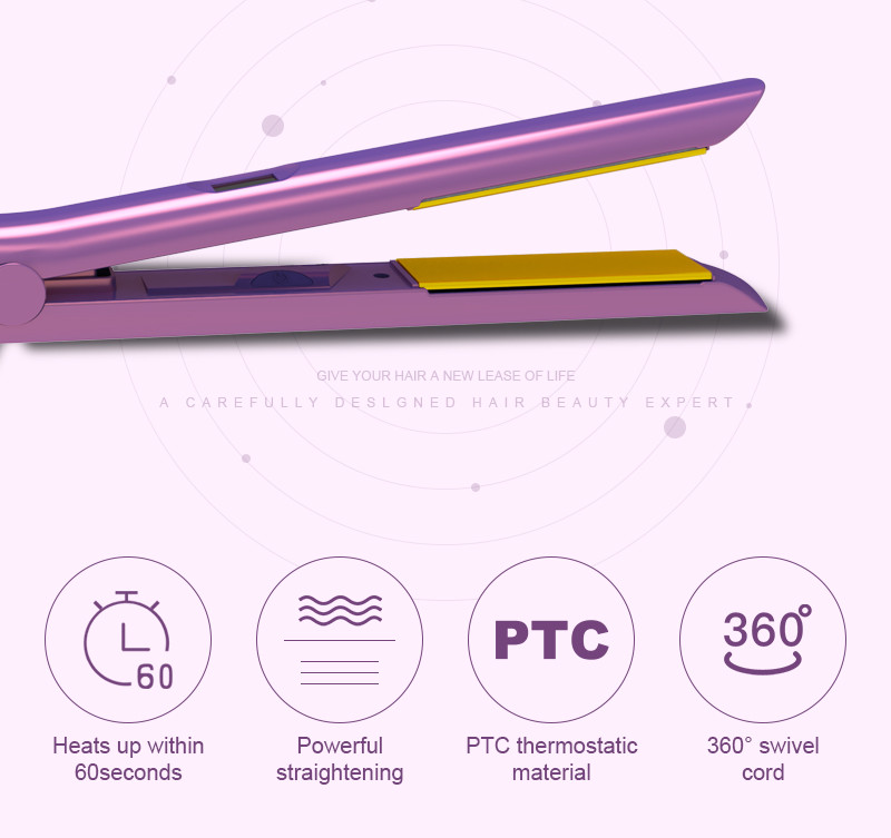 MCH heater 2 In 1 Hair Straightener Curling Iron With 3D Floating Plates