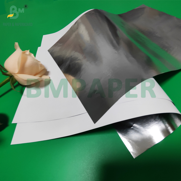68gsm 70gsm Silver Metallized Wet Strength Paper For Beer Neck Label 700mm