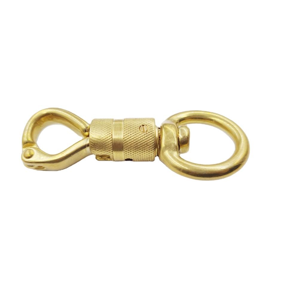 Solid Brass Round Swivel Eye Panic Snap Hook Quick Release