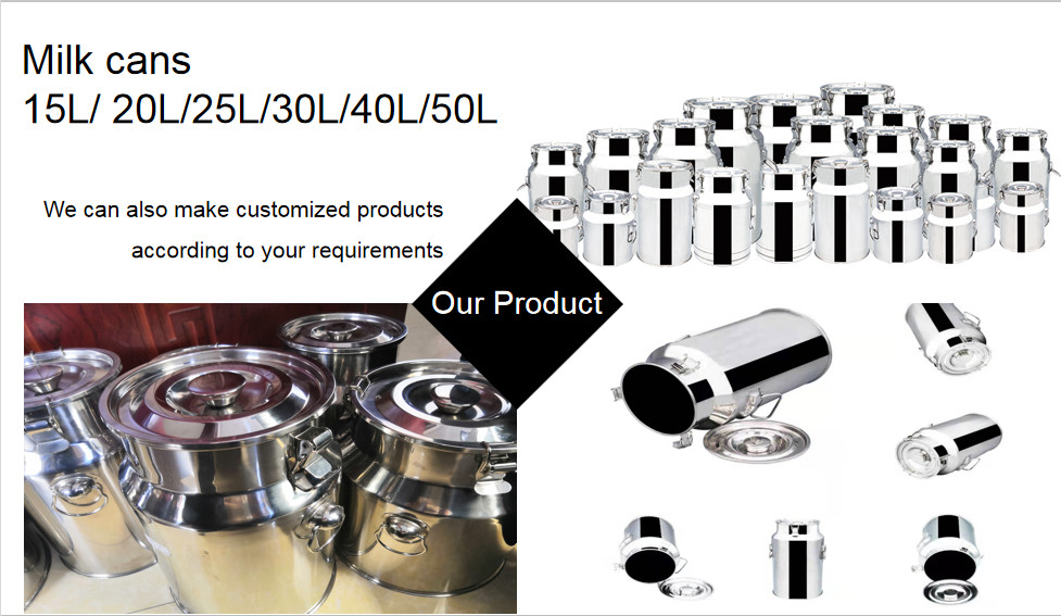 20L Oil Beverage Honey Vertical Open Cover Stainless Steel Storage Tank/Barrel/Pail Milk Can