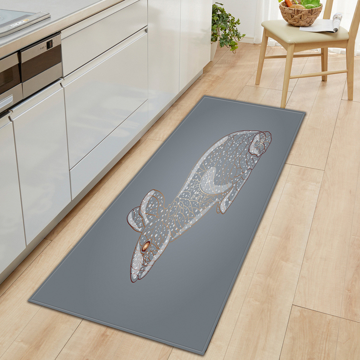 Animal Cute Dog Kitchen Floor Mats Home Entry Door Mat Water Absorbent