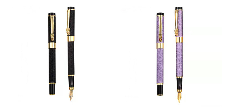 0.036 kg Iridium Ink Metal Frosted Pole Pen for Business Gift and Adult Calligraphy