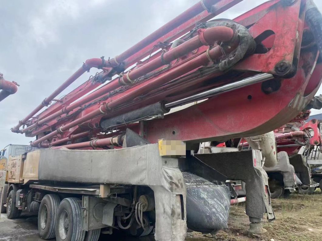 Popular Model 2019 China Top Brand Sy 56m Concrete Mounted Pump Batching Plant on Benz Chassis