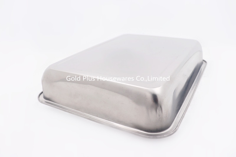 40x30cm SS Roasting Square Baking Tray Set Serving Buffet Baking Pan