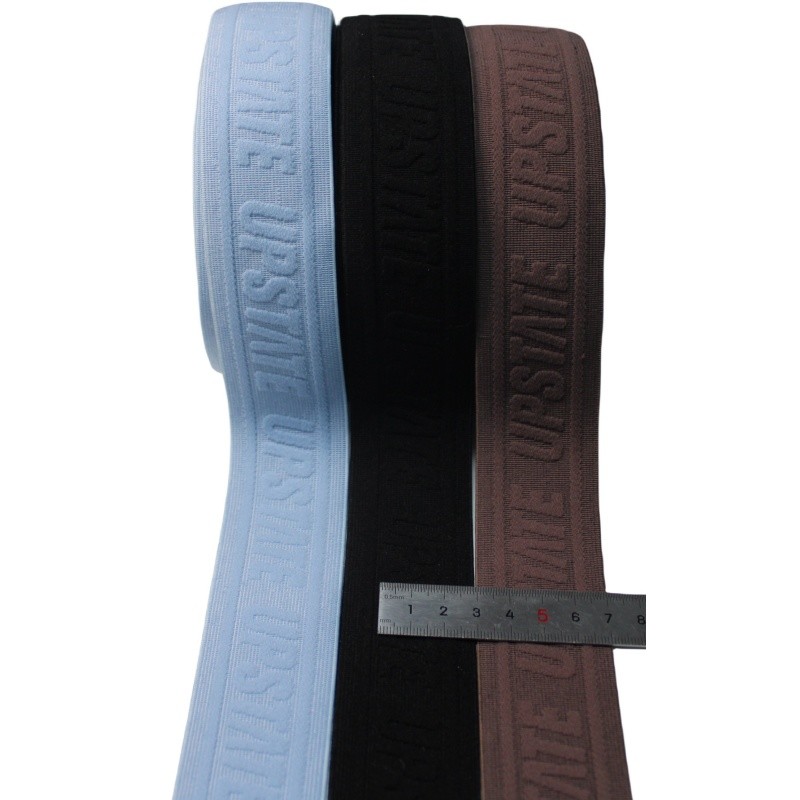 Custom Rolls Jacquard Elastic Webbing with Customizable Color and Logo