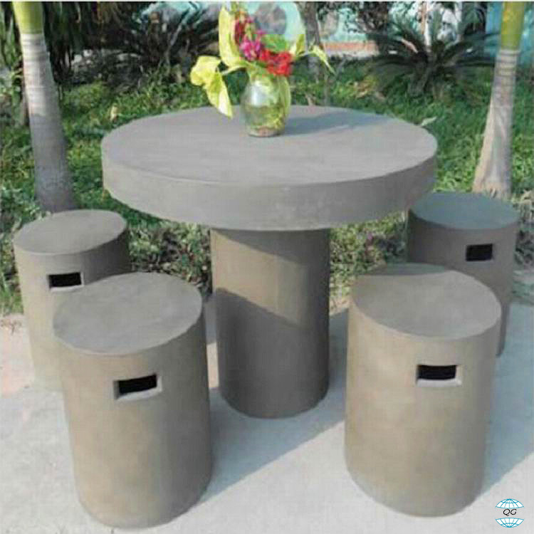 Outdoor GRC Concrete Seating Benches Public Park Concrete Cement Bench Seat