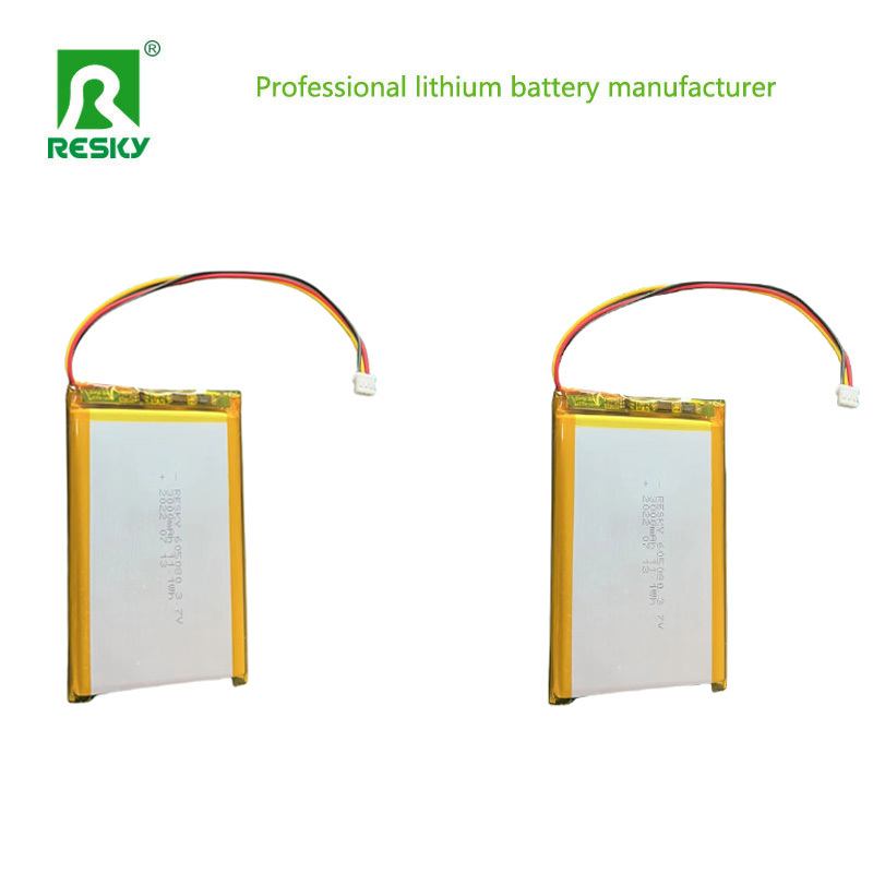 605080 Lithium Polymer Battery Pack 3.7V 7.4V 3000mAh Rechargeable Lipo Battery