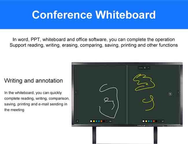 Classrooms LCD Smart Board Interactive Display 110in Interactive Flat Board